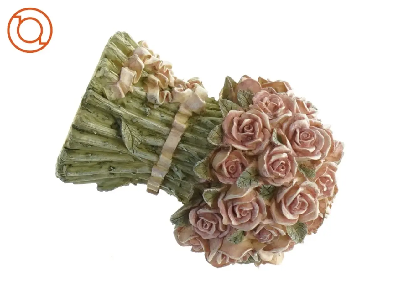 Billede 2 - Rose blomster buket dekoration figur (str. 15 x 11 cm)