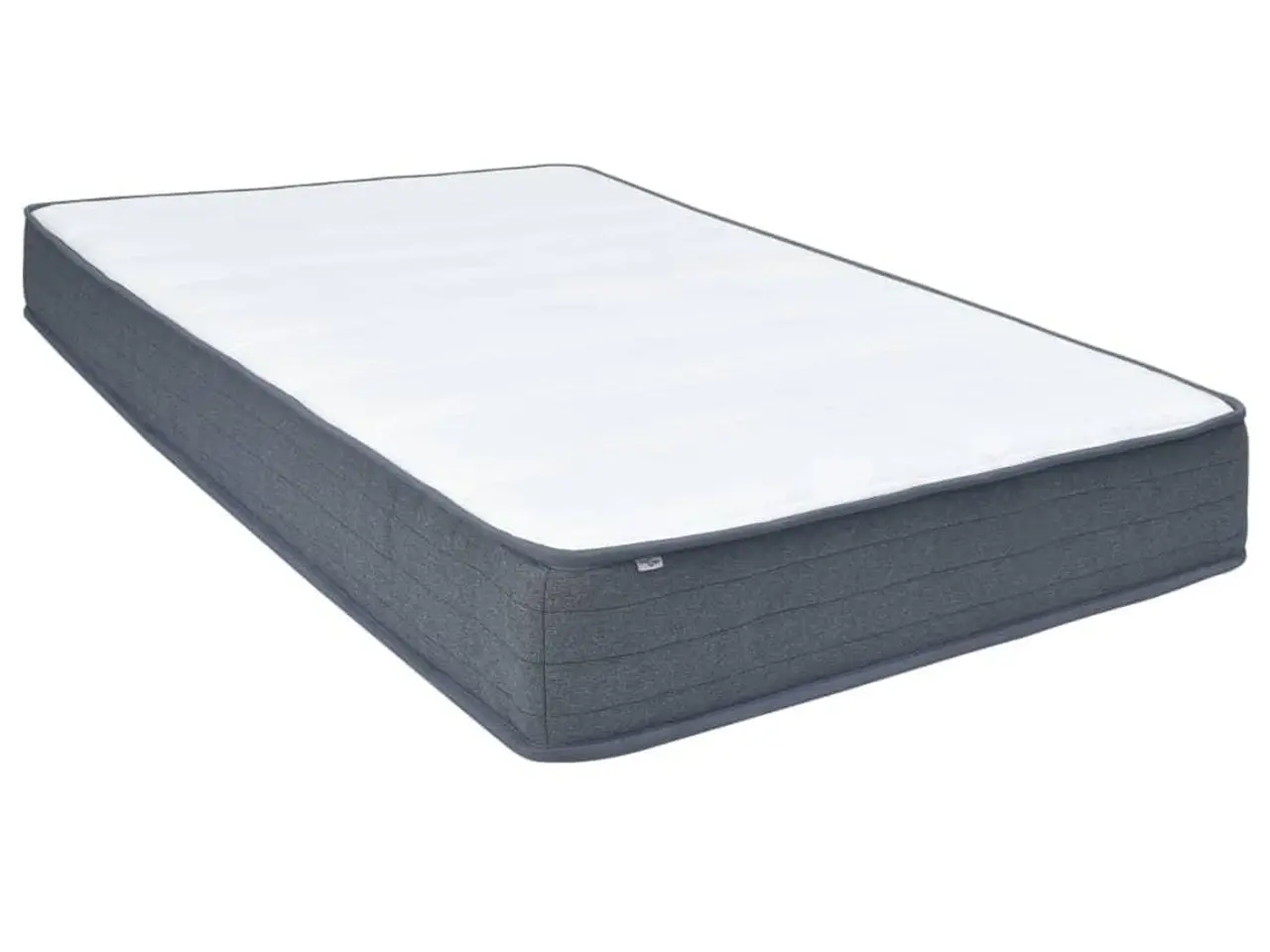Billede 1 - Madras medium 200 × 140 × 20 cm - hvid/mørkegrå springmadras