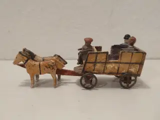 Erzgebirge: Hestevogn med 3 pers.Ca 1920