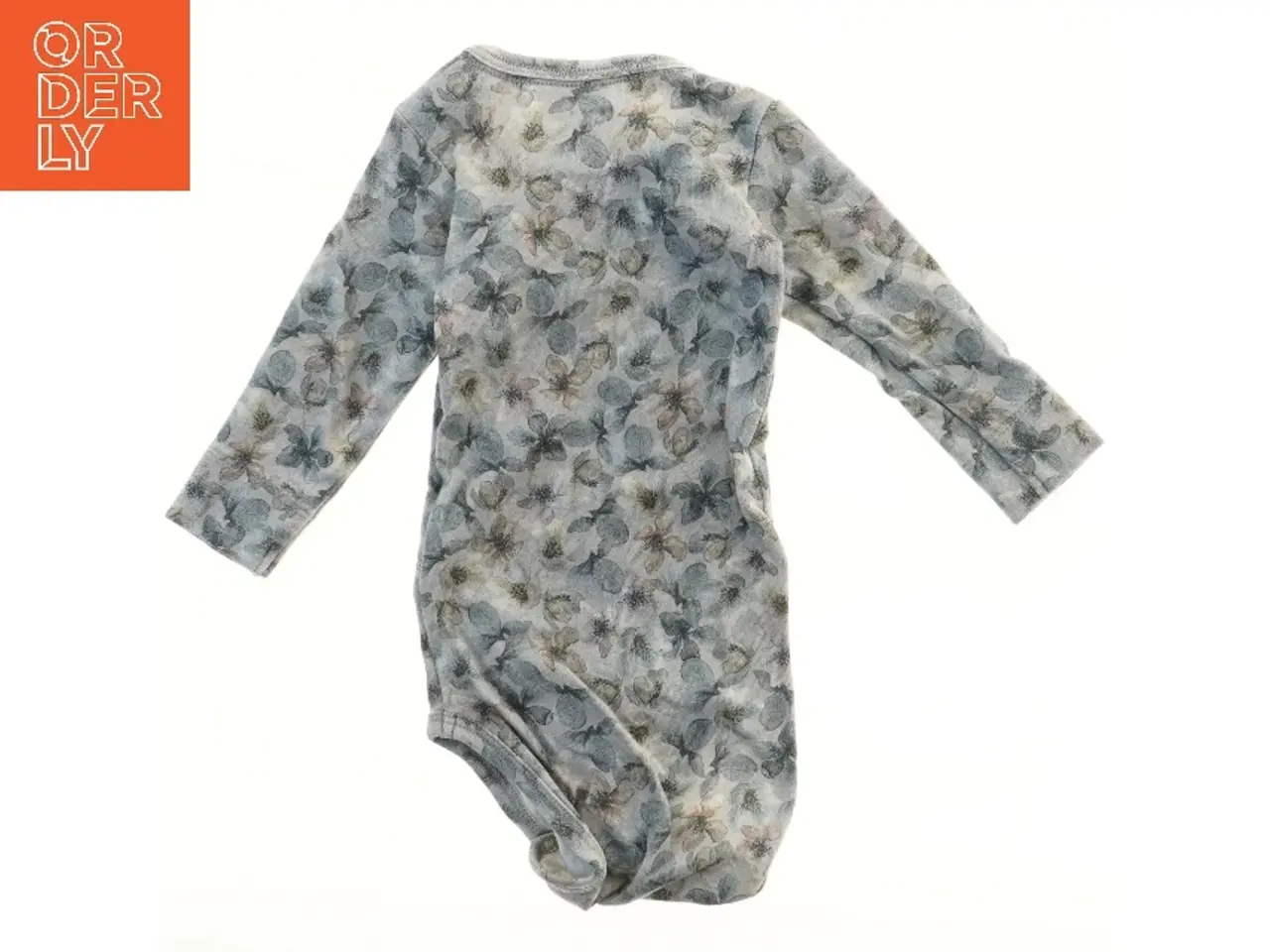 Billede 2 - Name It (str. 62) Langærmet bodystocking med blomsterprint