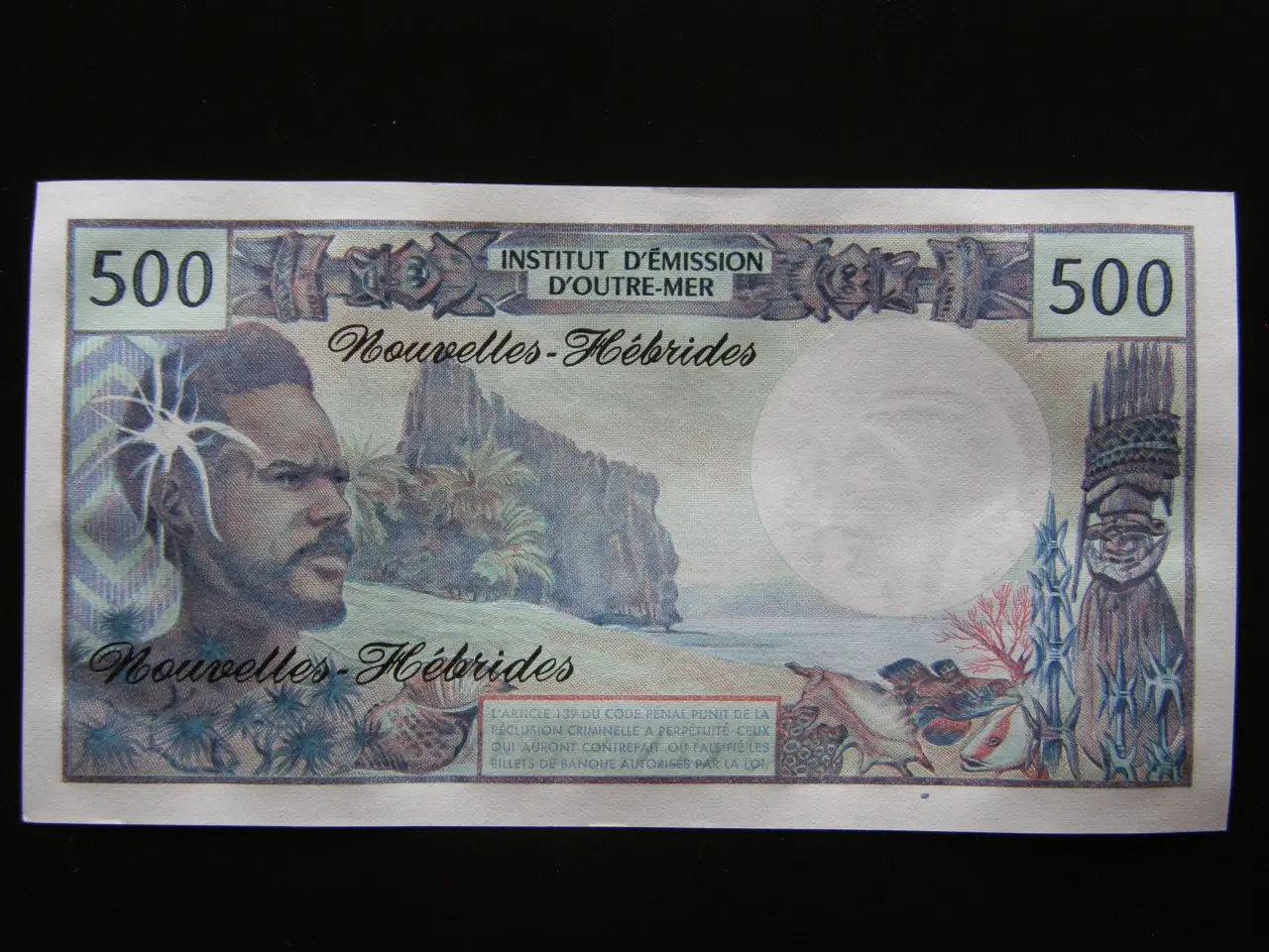 Billede 2 - New Hebrides 500 Francs 1979 P19c Unc