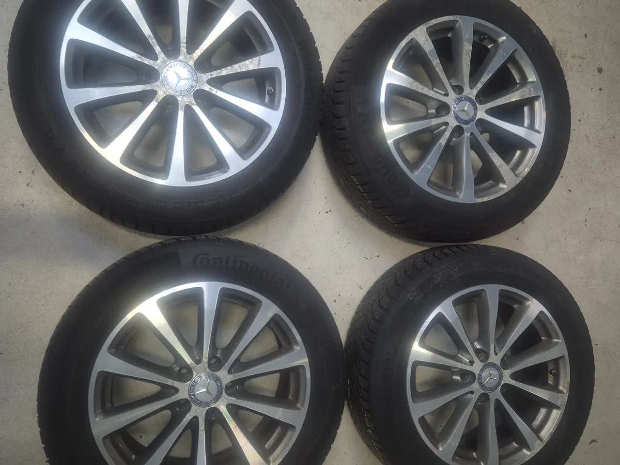 Billede 1 - Mercedes 17" fælge m/ vinterdæk 225 55 17
