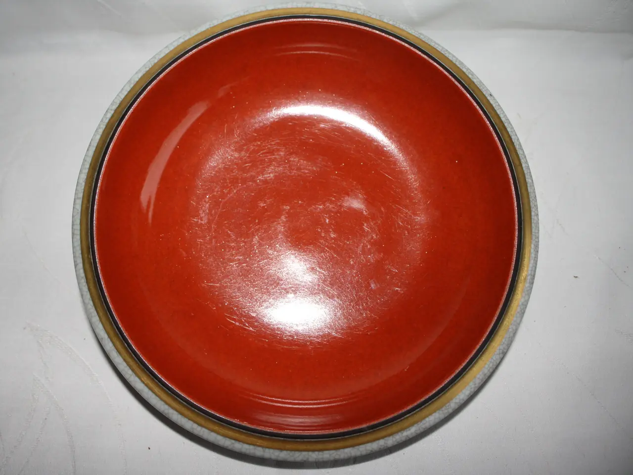 Billede 3 - Orange skål, craquelé, fra Royal Copenhagen