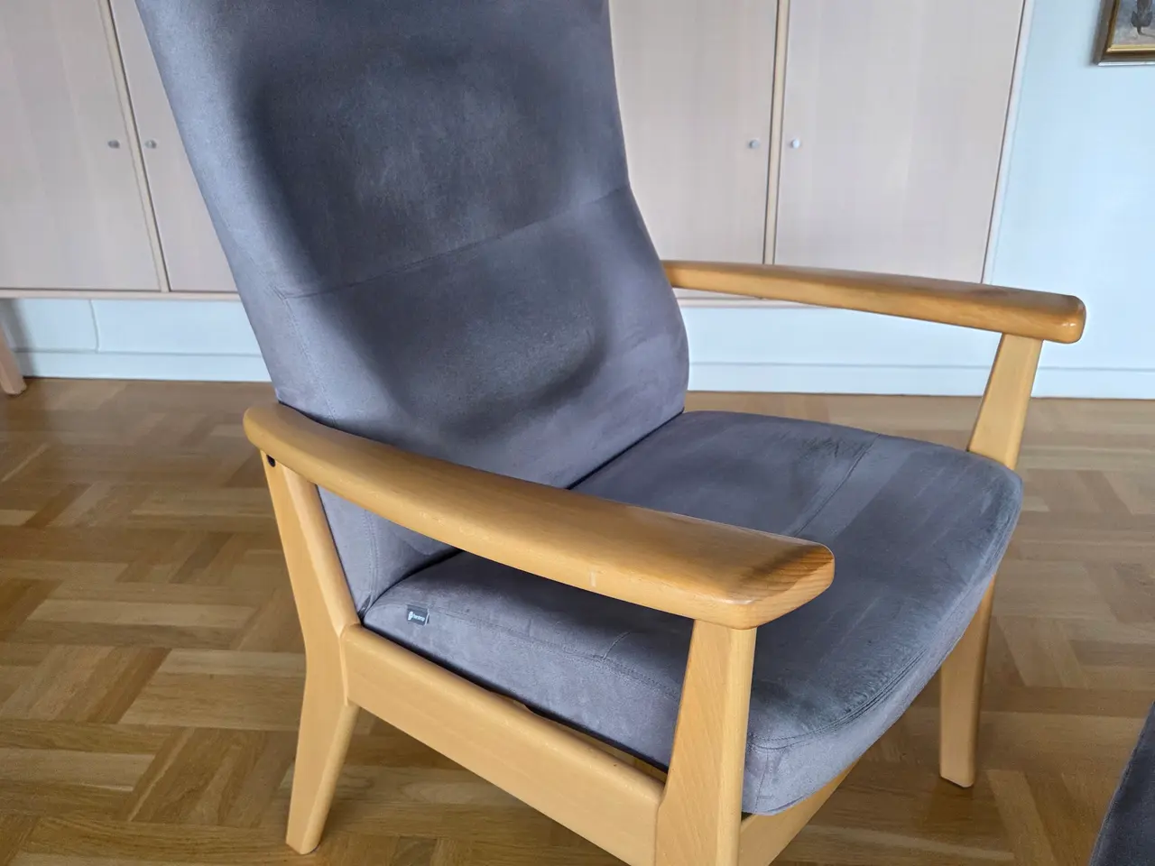 Billede 2 - Grå Stressless lænestol fra Farstrup