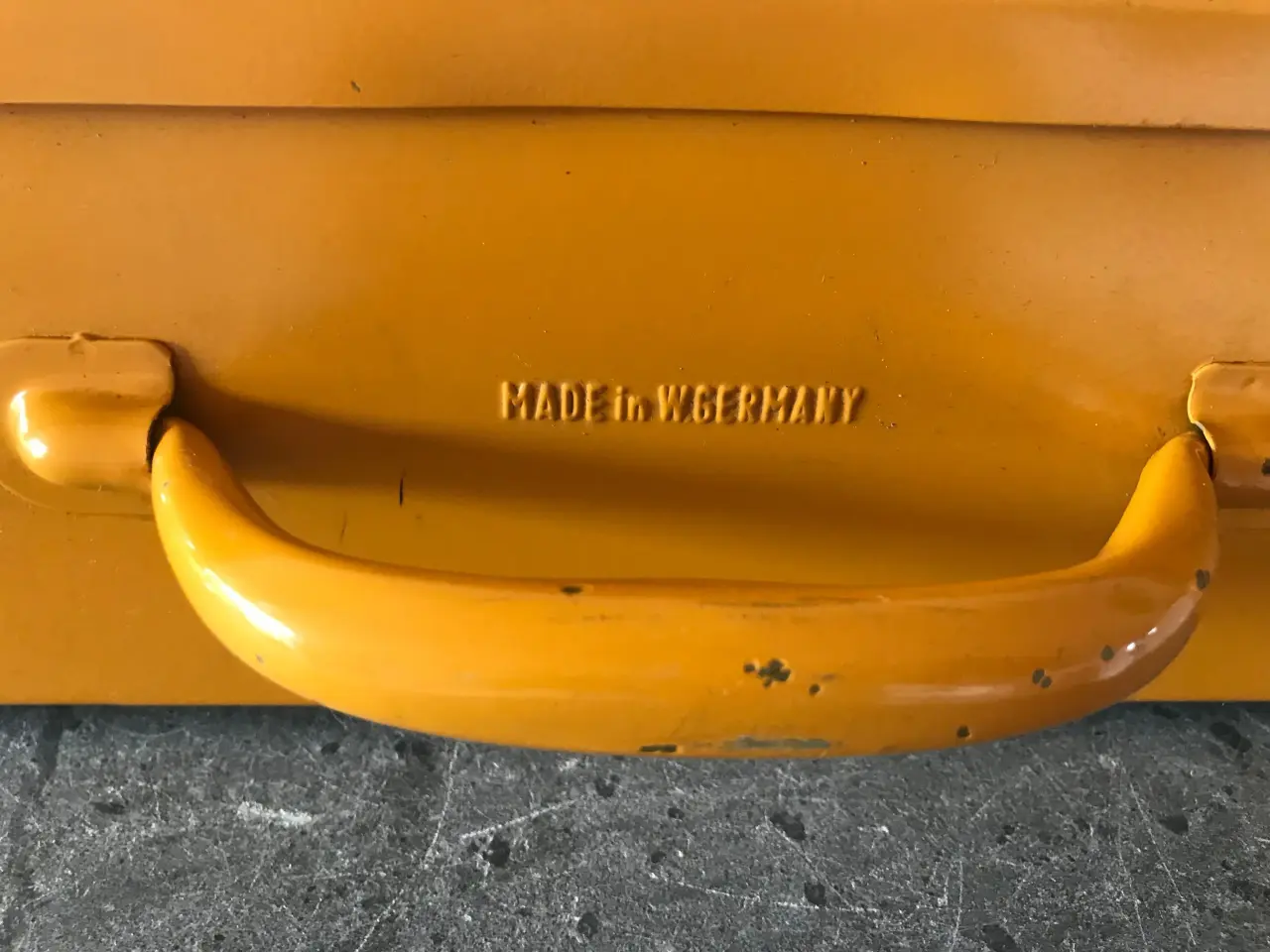 Billede 2 - Stor gul retro metalkasse (West Germany)