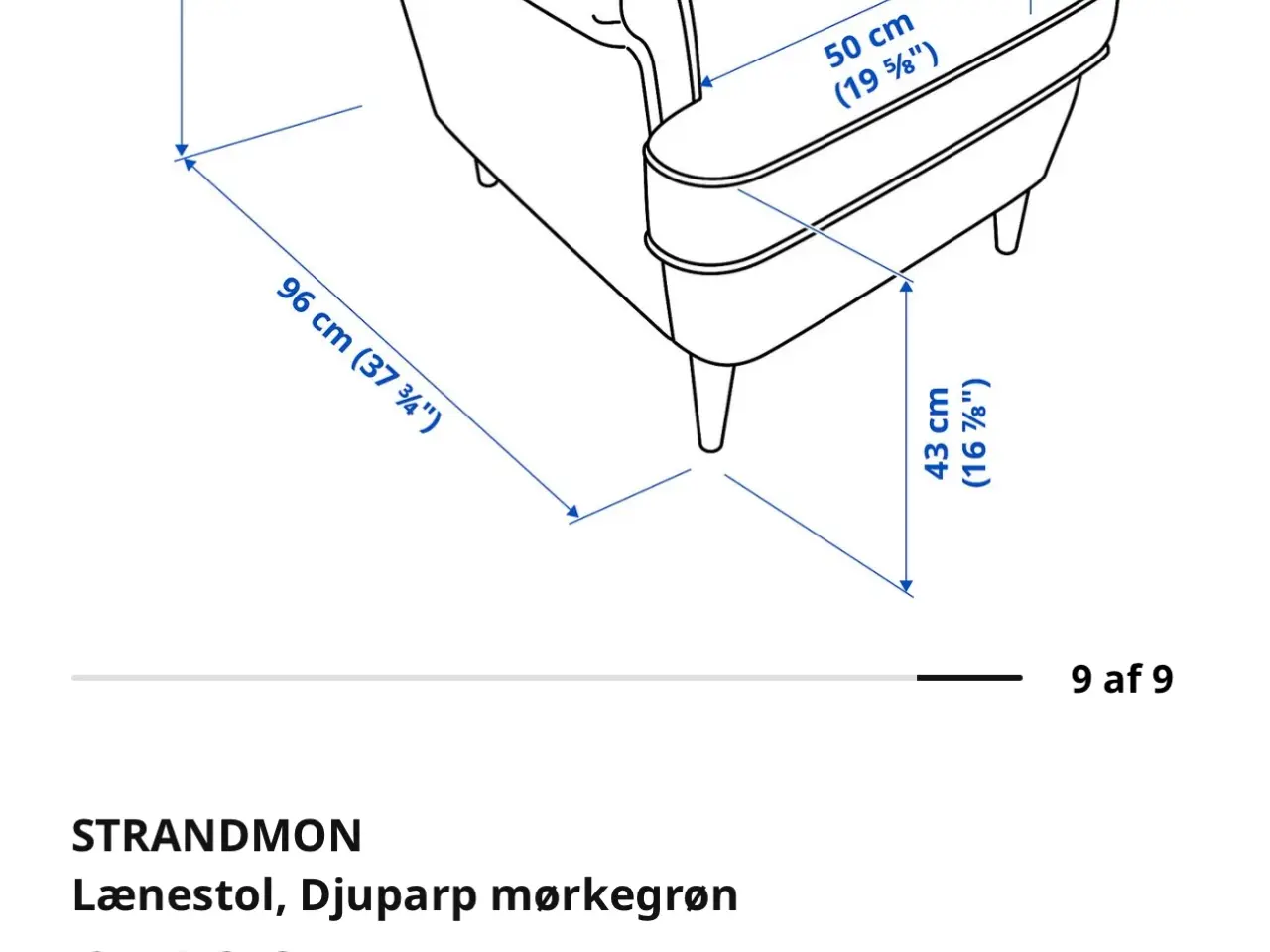 Billede 2 - Velour i grøn lænestol 