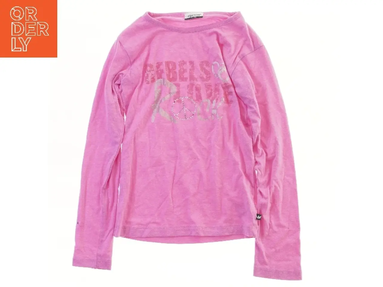 Billede 1 - Langærmet pink bluse med tryk fra Royal Rebels (str. 134)