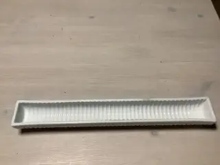Hvid porcelæn aflang serverings fad