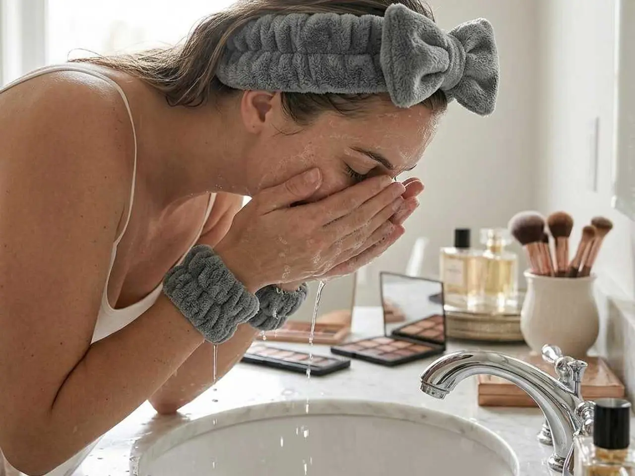 Billede 1 - Skincare / Wellness Sæt (Pandebånd + 2 Håndledsbån