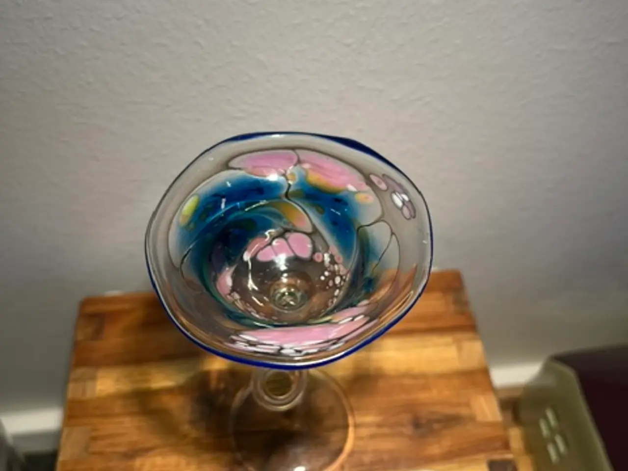 Billede 5 - H. Eich – Flot mundblæst kunstglas lysestage