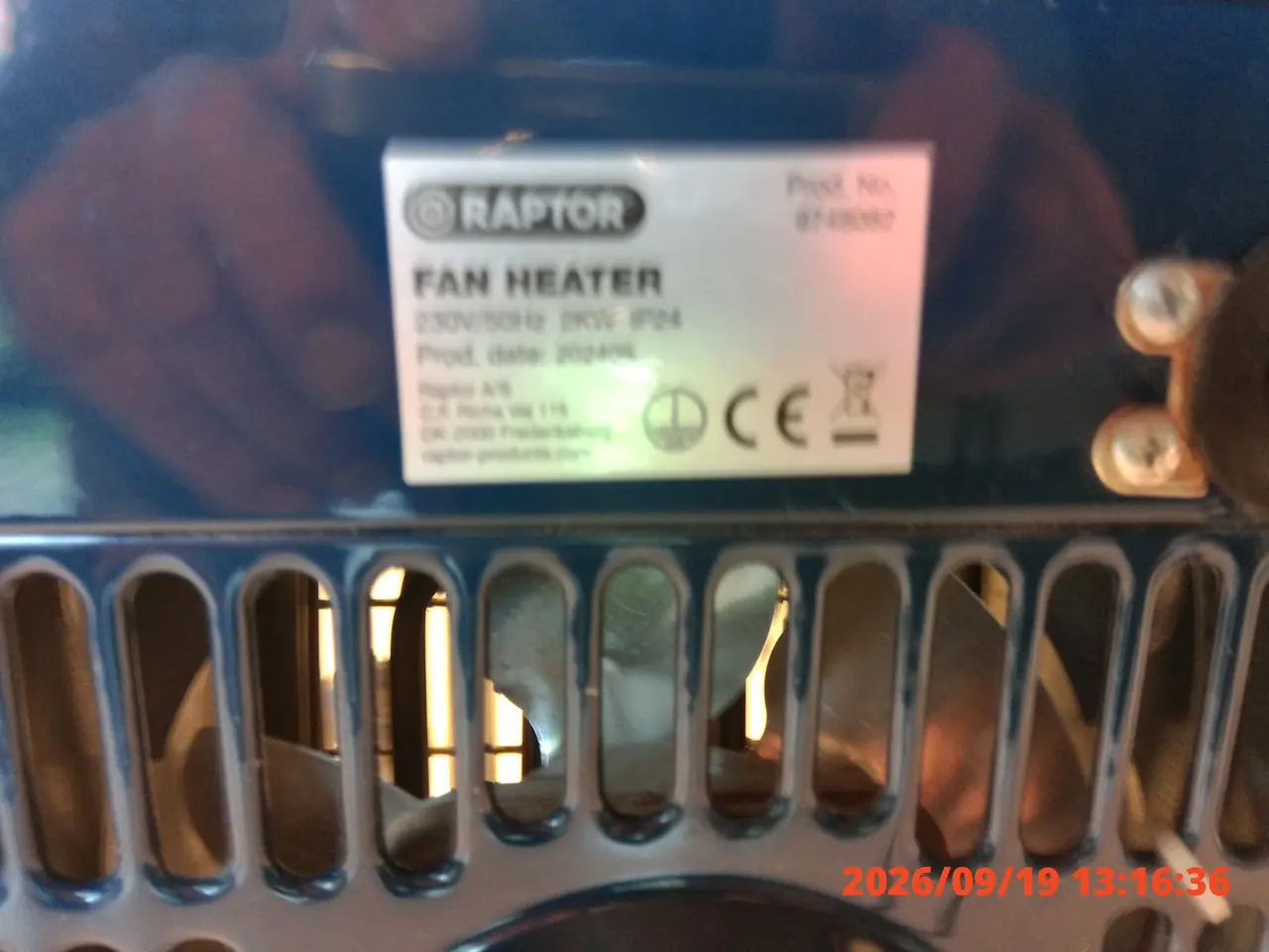 Billede 3 - Raptor varmeblæser på 2000W