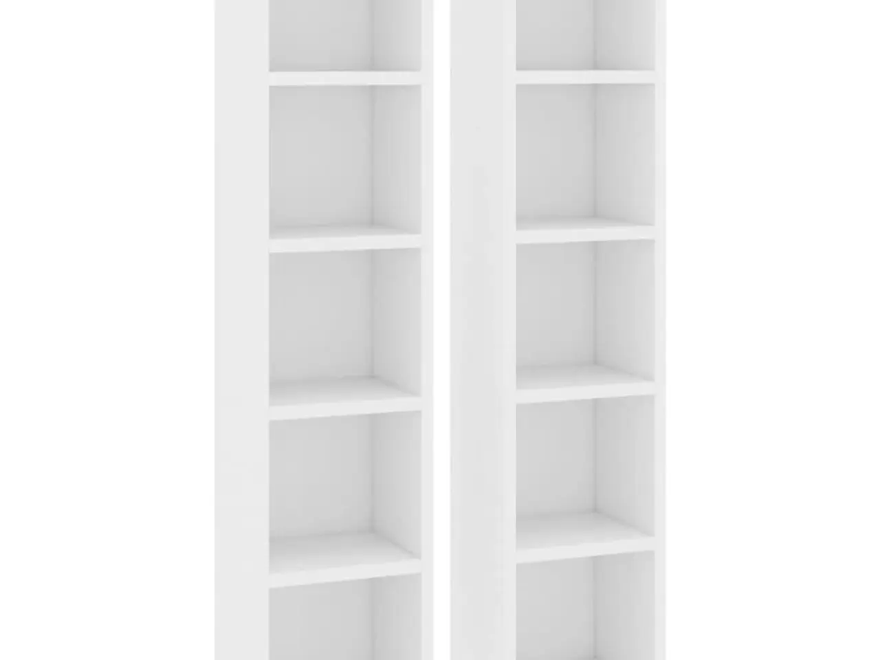 Billede 2 - CD-reoler 2 stk. - hvid 21 x 16 x 93,5 cm