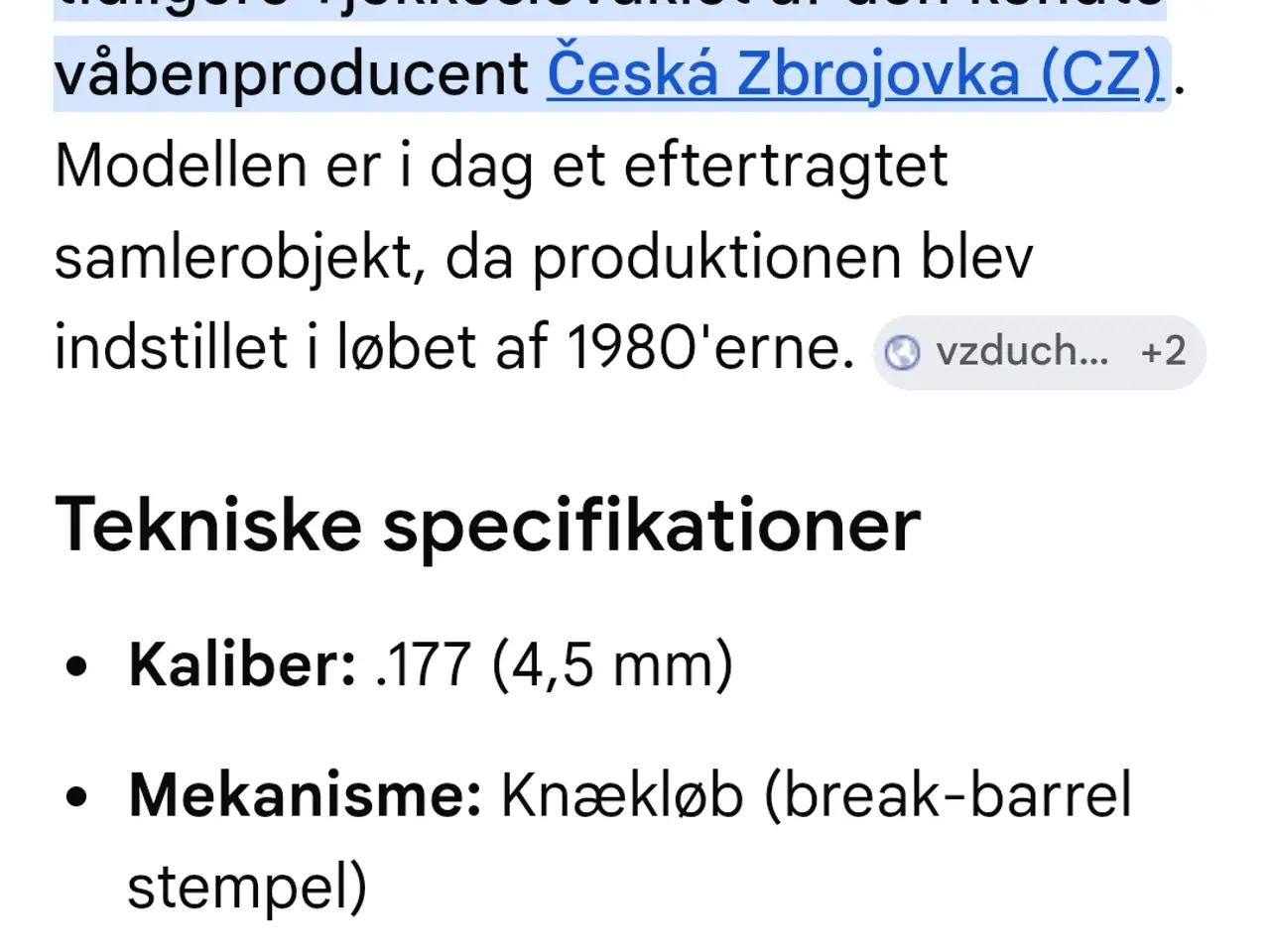 Billede 5 - Luft pistol tjekkoslovakisk 70erne tex 086