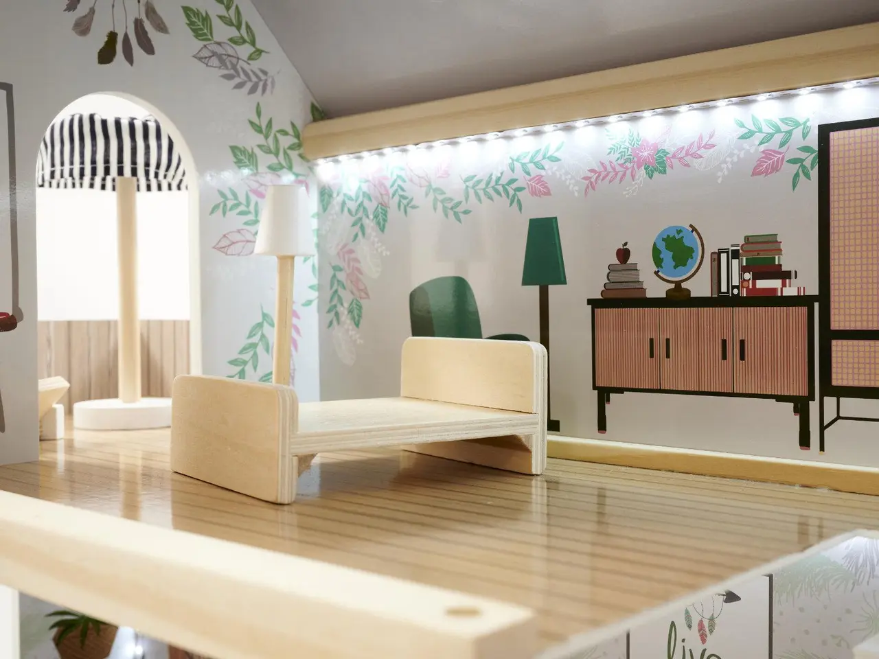 Billede 9 - Dukkehus i træ med LED - Lulilo Floro Boho