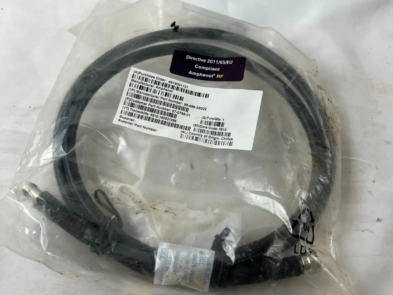 Billede 6 - Amphenol RF 95-686-33022 Coaxial kabel Assembly