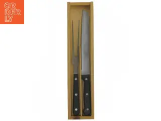 Trancheringssæt med gaffel og kniv i boks (str. 29 og 32 cm)