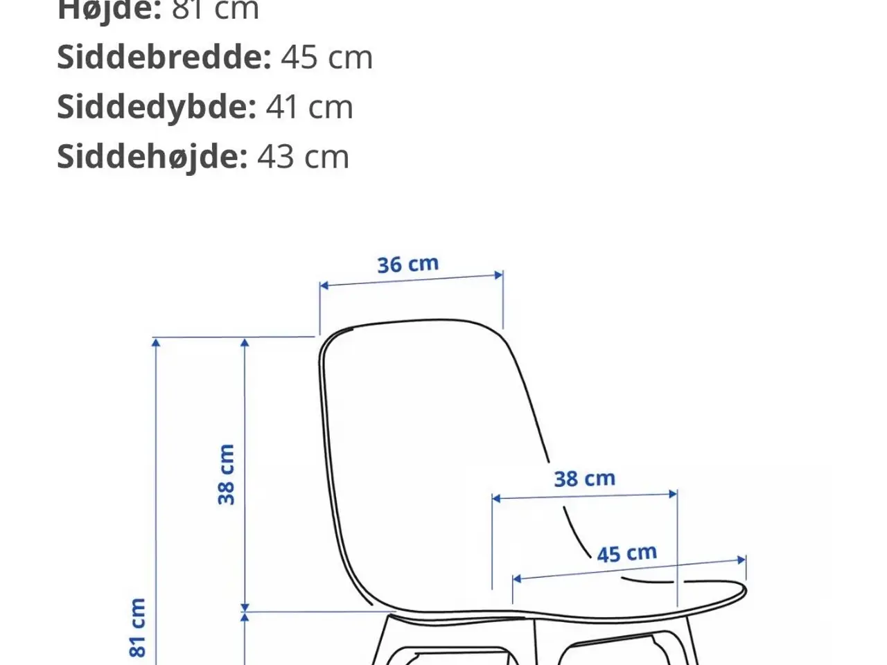 Billede 1 - Ikea ODGER STOLE.