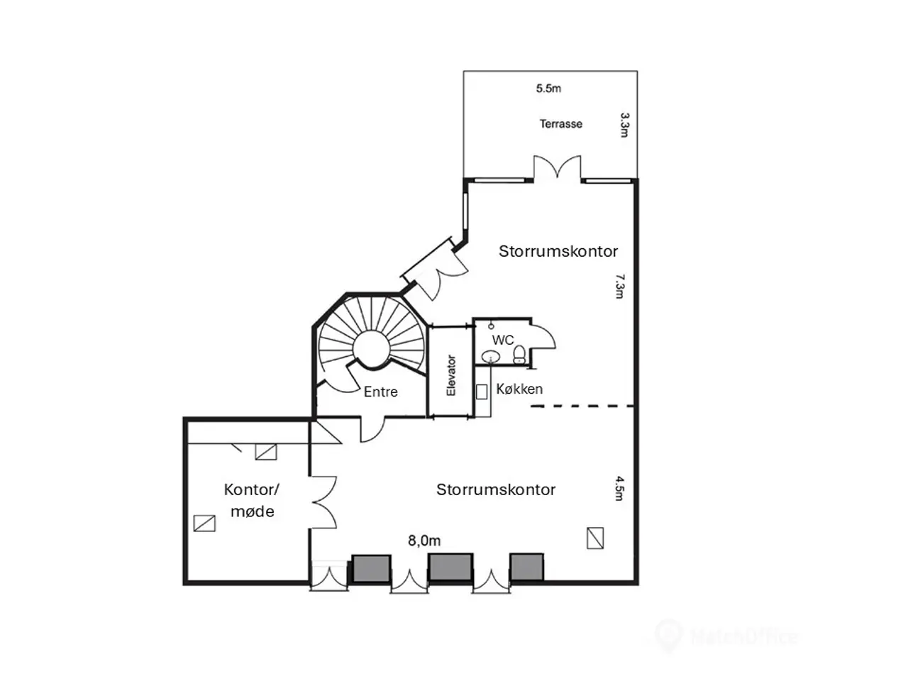 Billede 23 - Penthouse lejemål på 157 m² - Privat tagterrasse og elevator