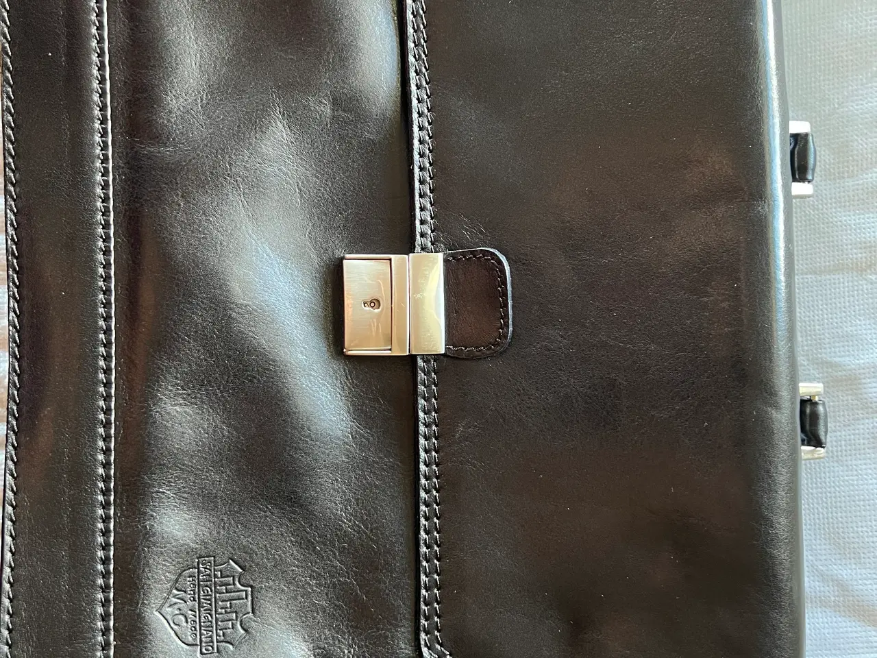 Billede 1 - Sort læder attachétaske