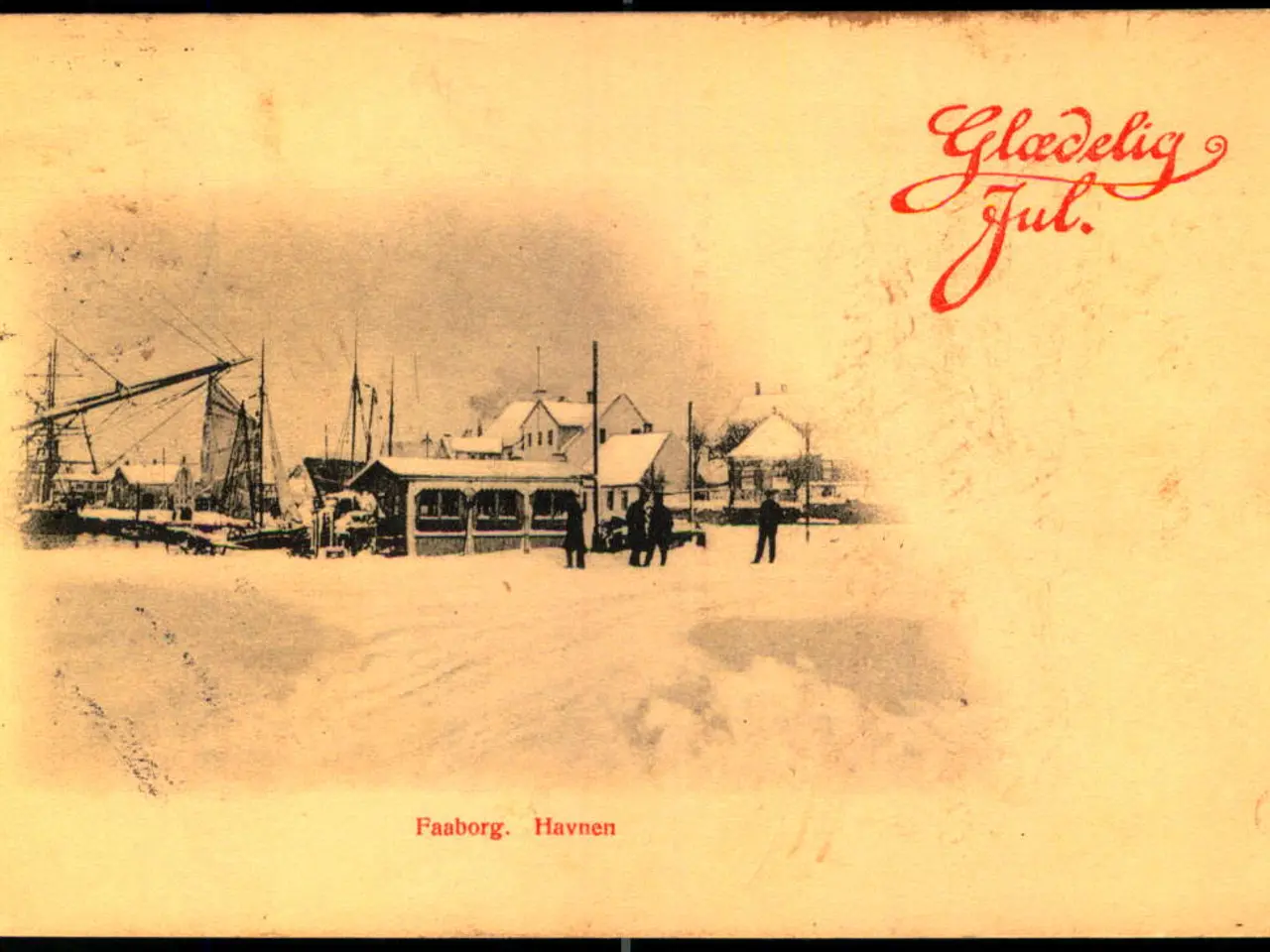 Billede 1 - Faaborg Havnen - Glædelig Jul - David J. Bager 41368 - Brugt