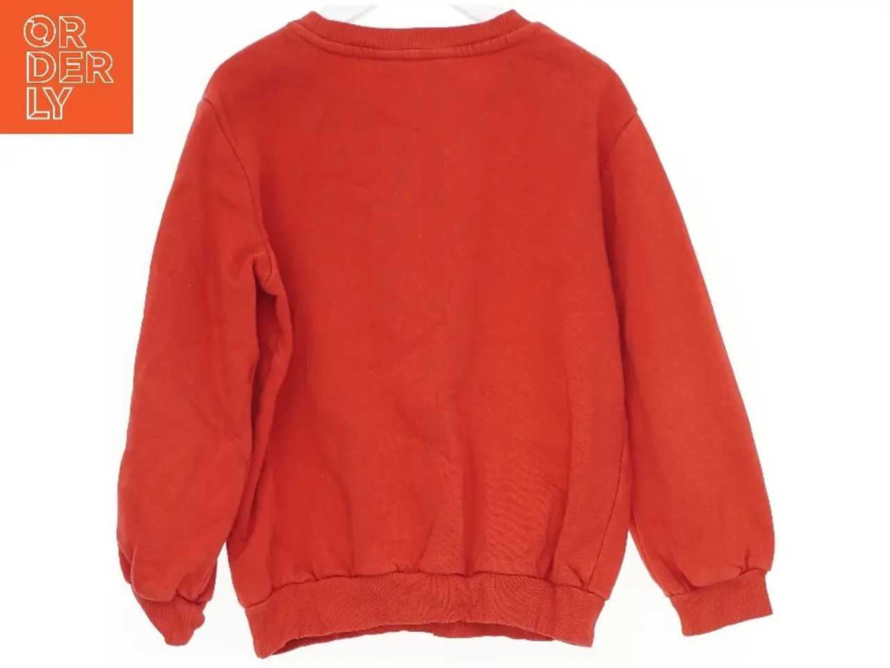 Billede 2 - Rød sweatshirt med paillet-sløjfe fra H&M (str. 128)