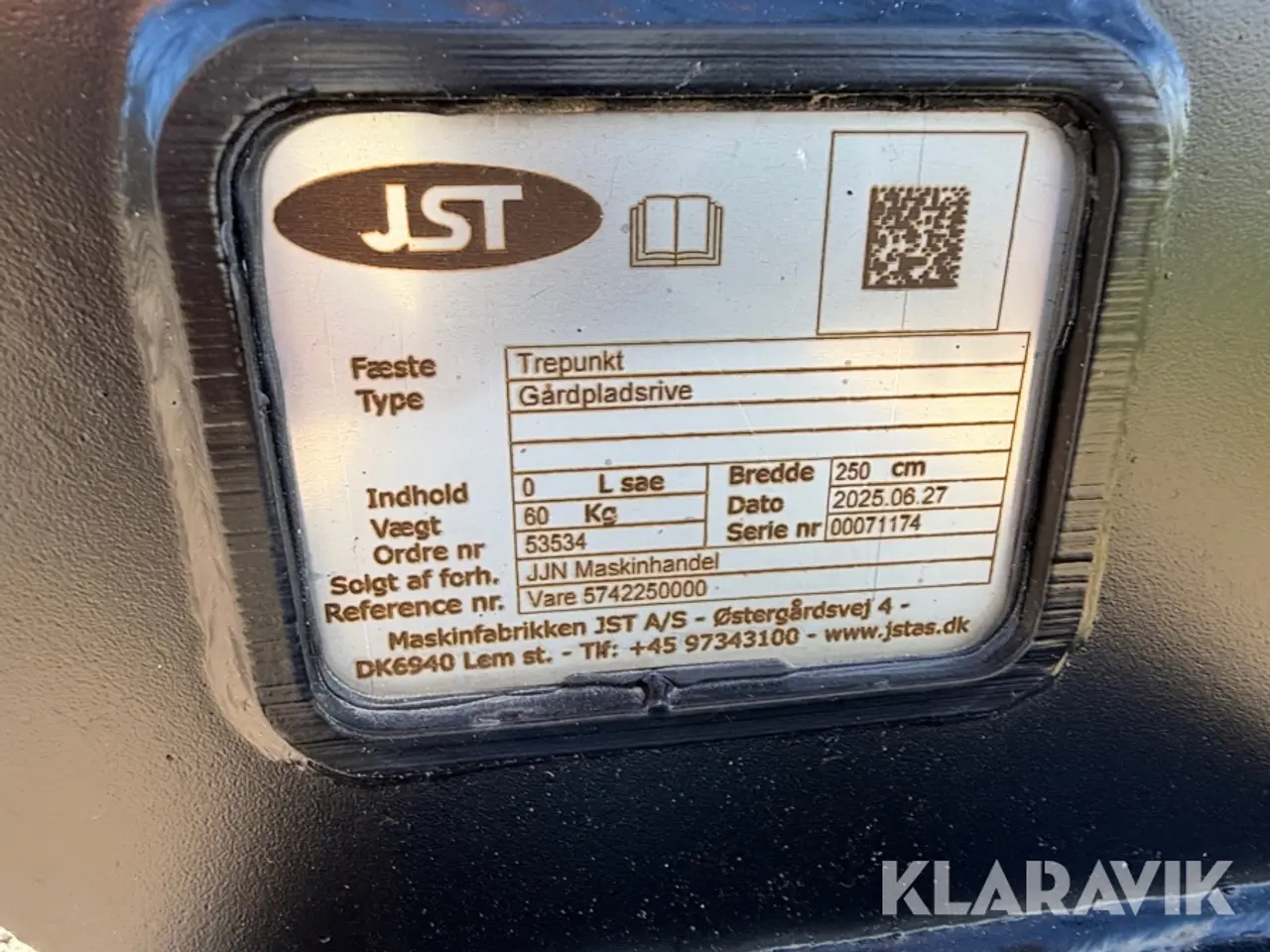 Billede 9 - Gårdpladsrive JST