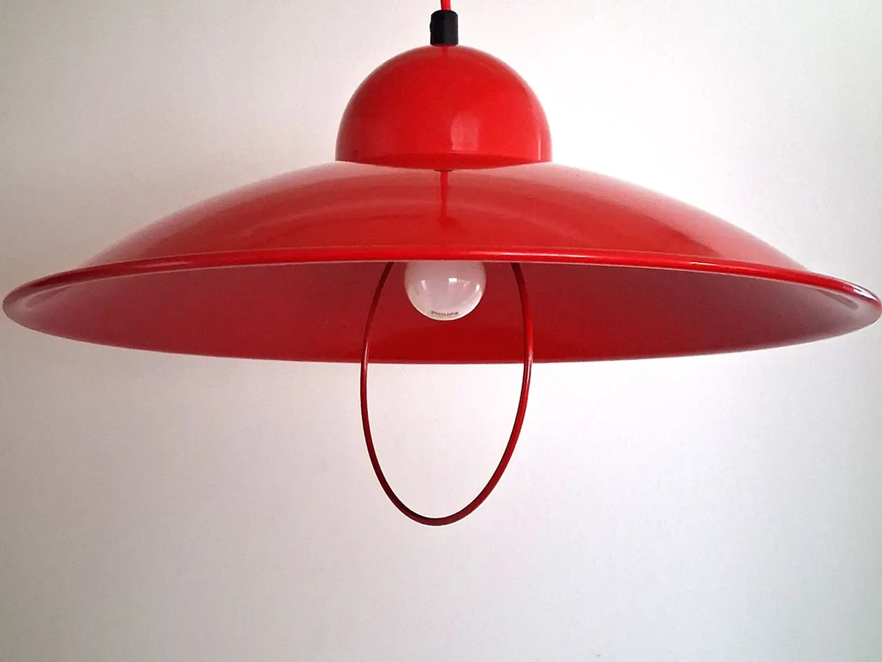 Billede 5 - Sjælden rød skandinavisk vintagependel – Ø43 cm