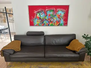 Dc 8900 sofa i kaffebrunt læder