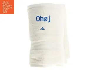 Sæt af håndklæder med Ohøj broderi (str. 4 stk 38,5x40 & 100x50 & 70x50 & 72x140 cm)