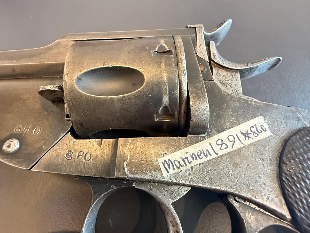 Billede 5 - Dansk Marinerevolver M/1891 med hylster – kræver s