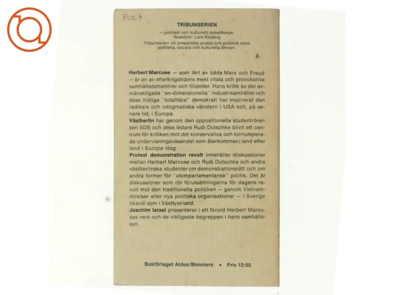 Billede 3 - Protest demonstration revolt af Herbert Marcuse (bog)