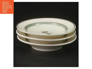 Hjertegræs stel. Sæt af tre små porcelænstallerkener fra Royal Copenhagen (str. Ø 7,5 cm, 3 styk cm)