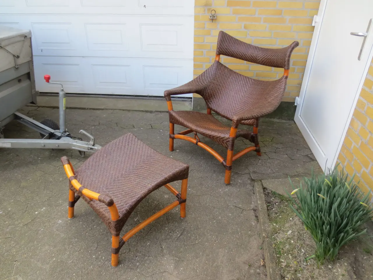 Billede 1 - Retro Design Bambuslænstol