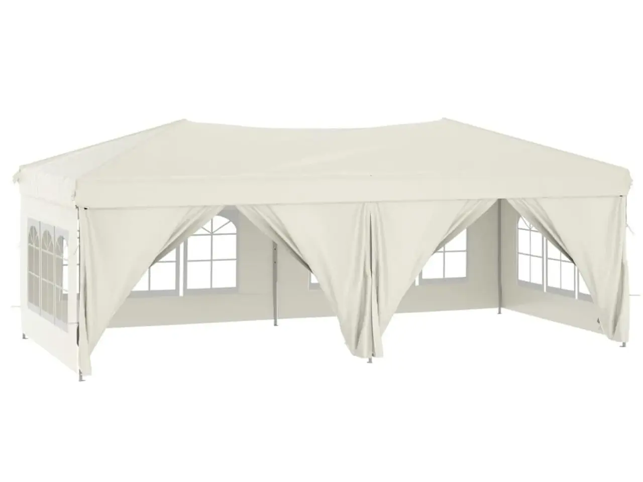 Billede 2 - Foldbart festtelt med sidevægge 3×6 m - cremefarvet