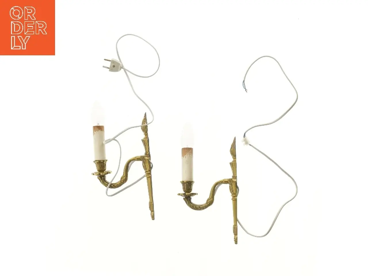 Billede 2 - Væglamper i messing (str. 33 cm)