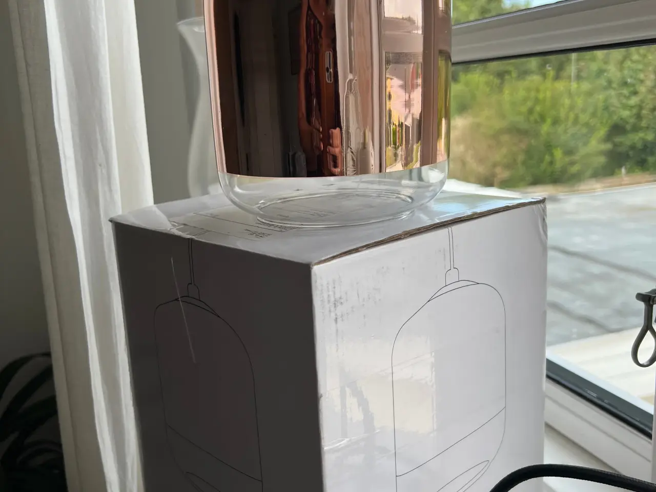 Billede 2 - Pure Culture glas pendel med kobber look