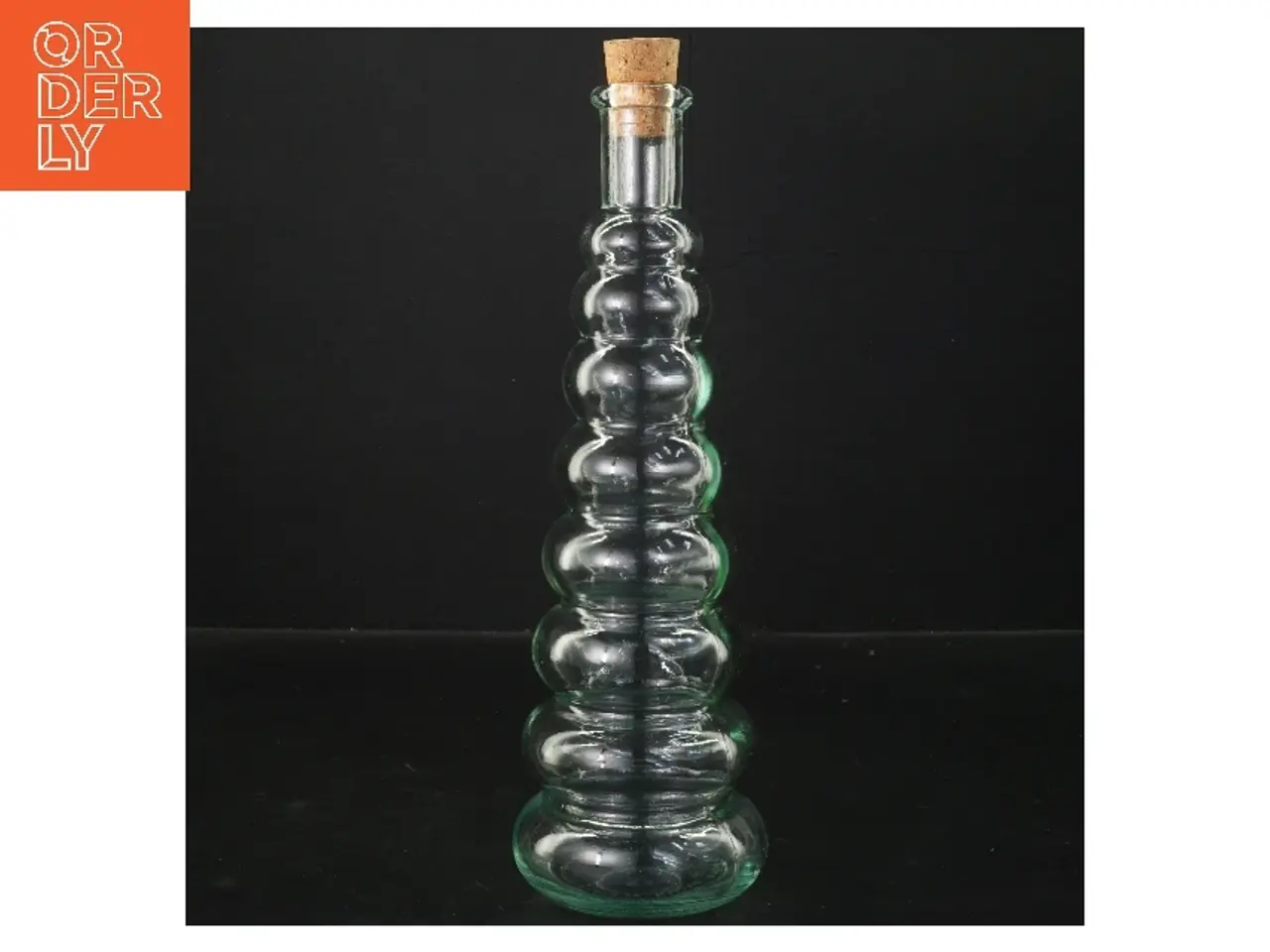 Billede 1 - Glasflaske med korkprop (str. 27x8 cm)