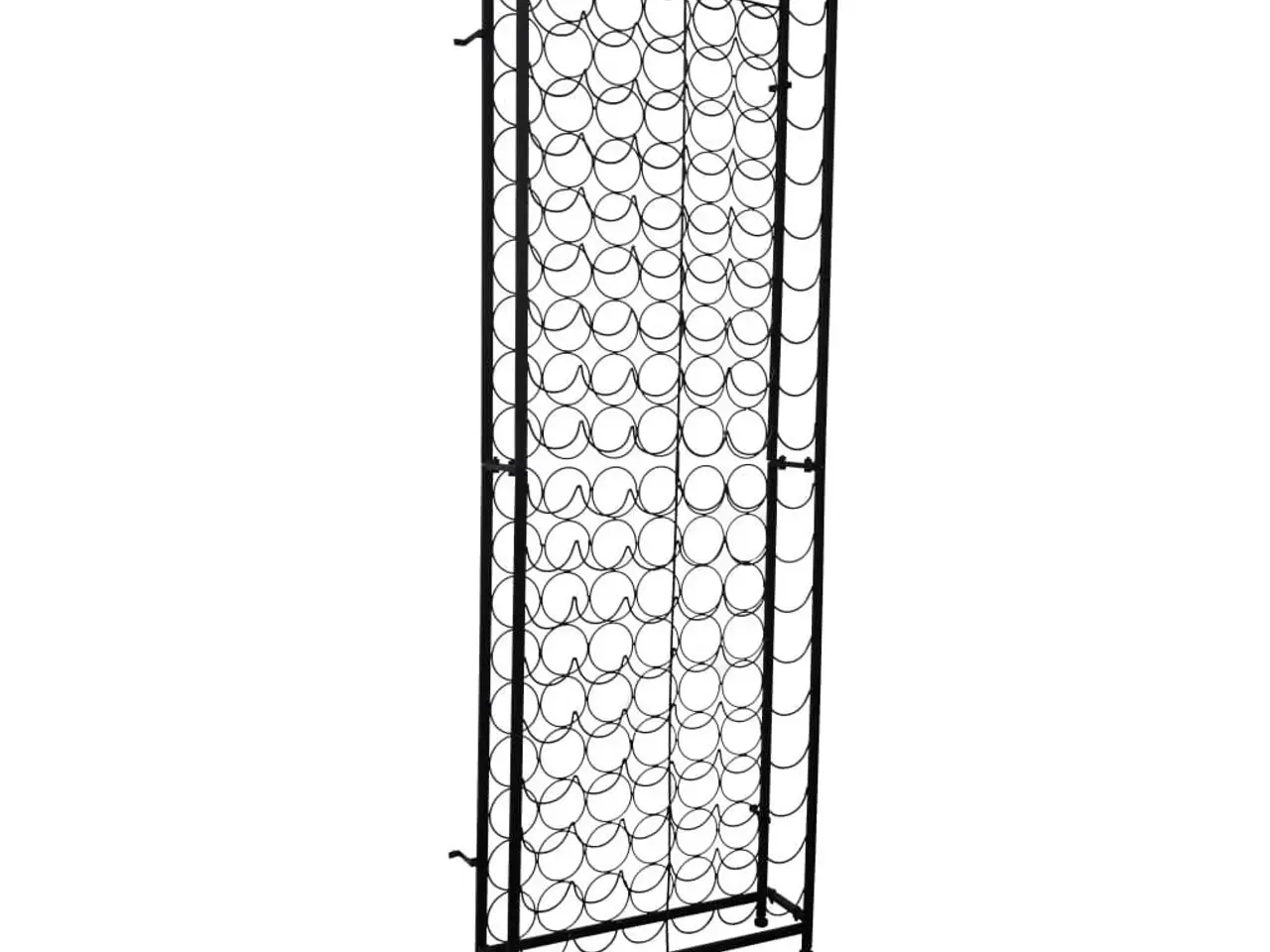 Billede 1 - Vinreol i smedejern - 108 flasker, sort, gulvmodel