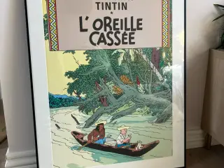 Flot Tintin plakat – ”Det knuste øre” (L’Oreille C