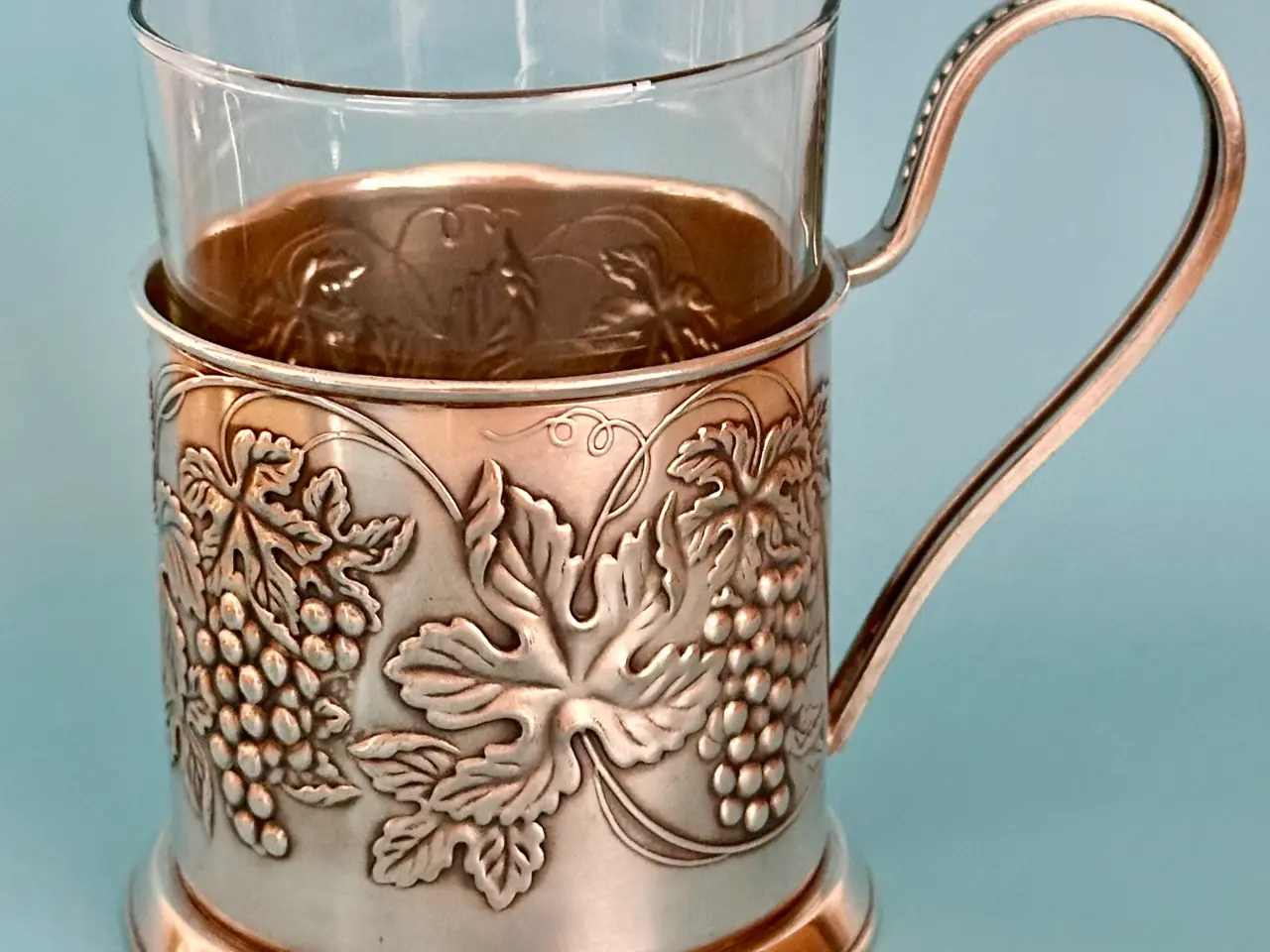 Billede 2 - Tre vintage te glas med glasholdere fra USSR