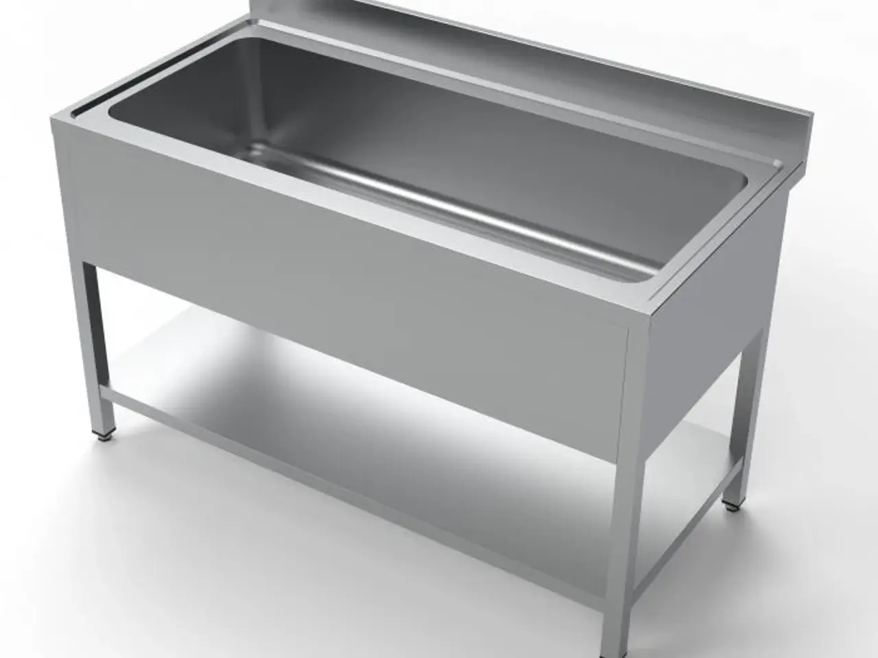 Billede 1 - Stålbord med vask – til gryder og potter -1400 mm