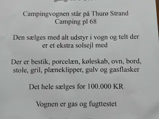 Campingvogn med alt tilbehør
