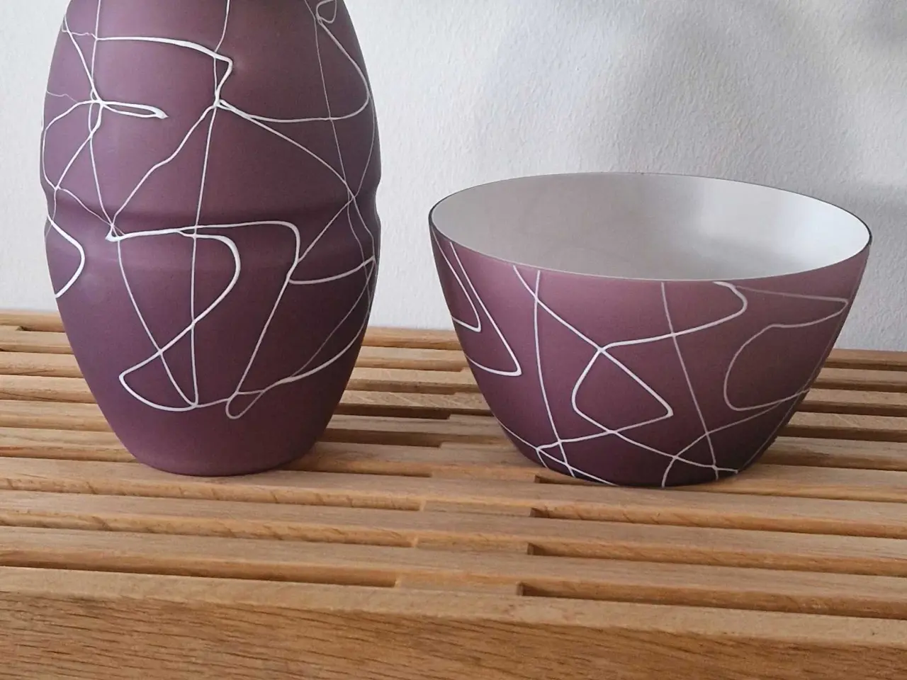Billede 2 - Vase og skål, sælges som et sæt