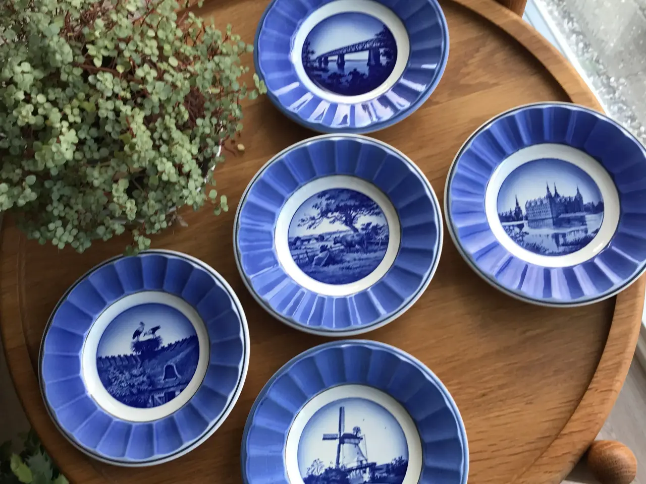 Billede 2 - Blå platte - Aluminia/Royal Copenhagen 16 cm