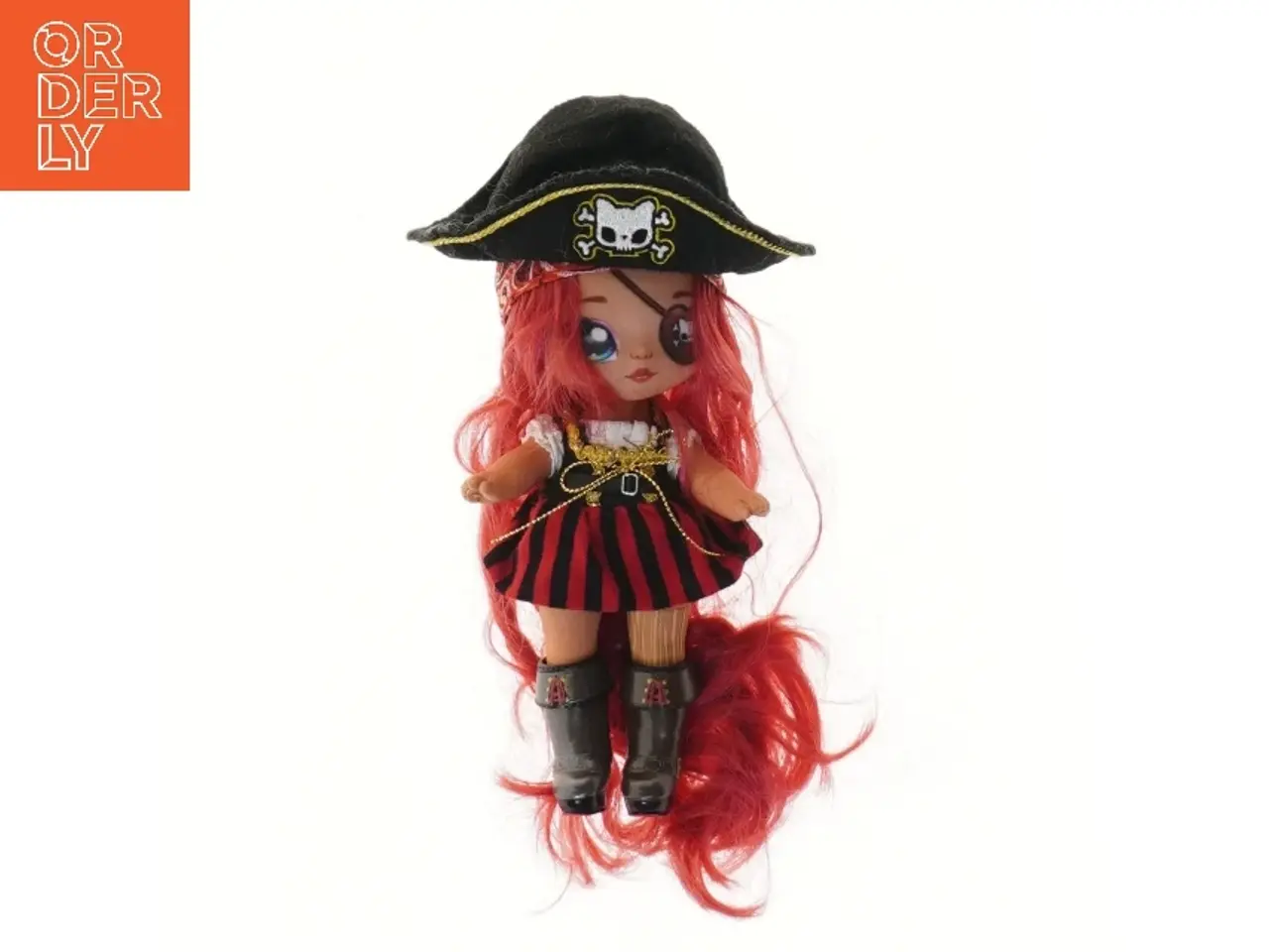 Billede 1 - Piratdukke med rødt hår (str. 18 cm)