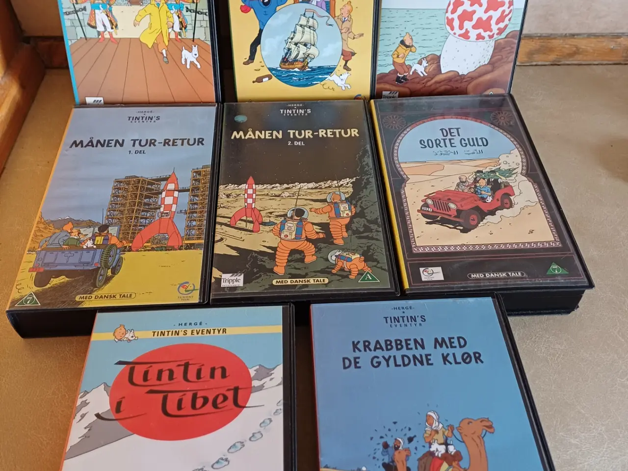 Billede 1 - Tintin VHS samling – 7 tegnefilm ( 8 bånd )