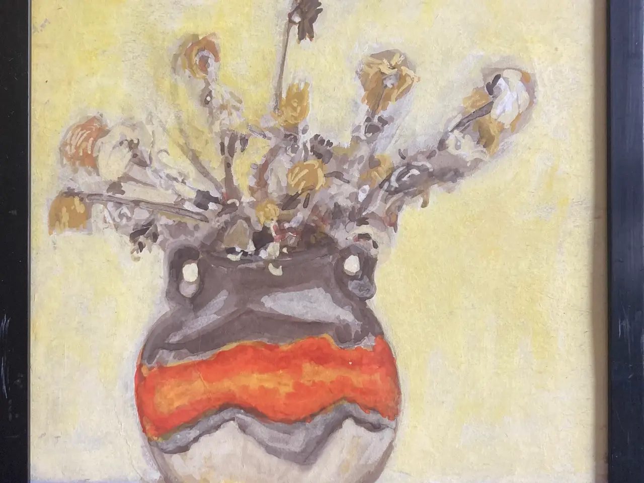 Billede 3 - Holger Lund Kofod,født 1933, akvarel med blomsterb