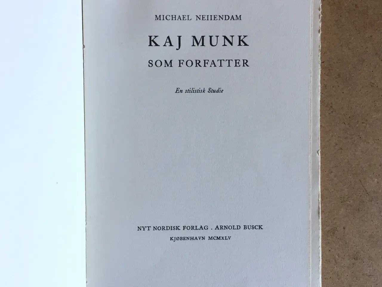 Billede 3 - Kaj Munk som Forfatter. En stilistisk Studie