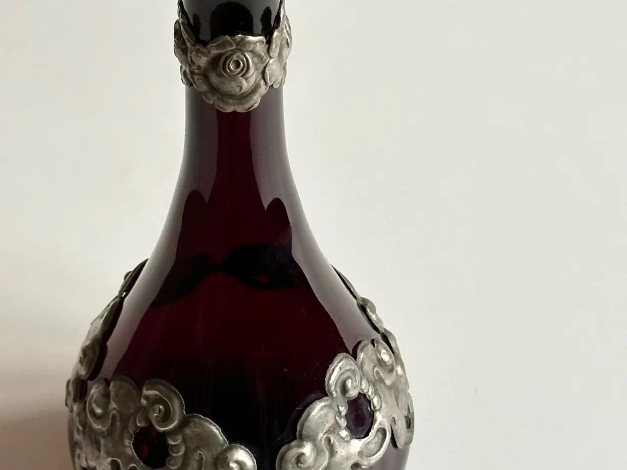 Billede 4 - Antik karaffel uden prop, aubergine