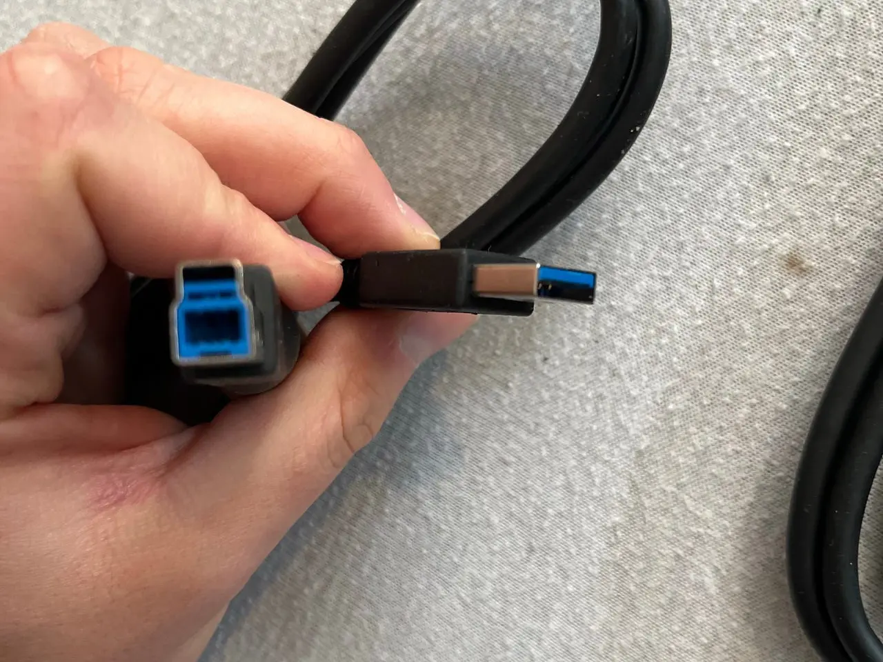 Billede 4 - USB 3.0 A til USB 3.0 B kabel, sort (5 stk)